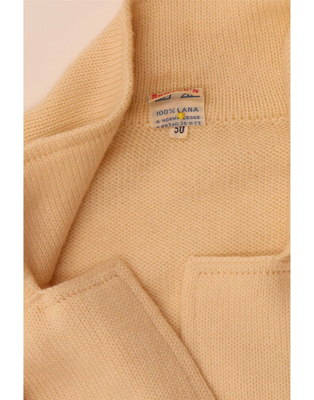 Skipper's Damen-Cardigan-Pullover IT 50 XL, gelbe Wolle