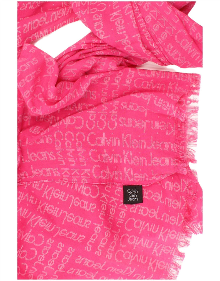 Calvin Klein Jeans Grafik-Rechteckschal für Damen, Einheitsgröße, Rosa