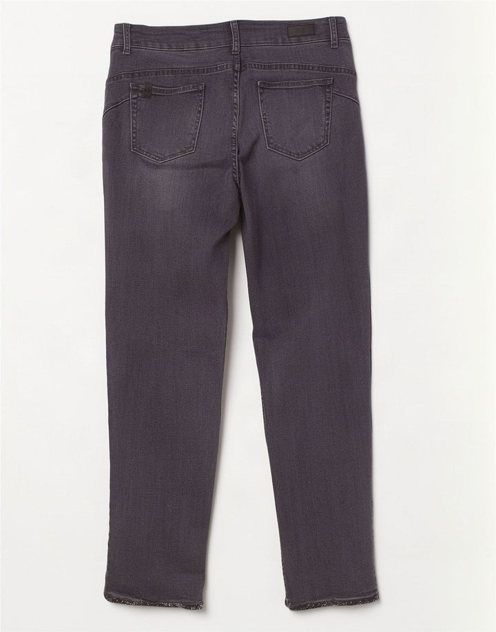 Liu Jo Damen Slim Jeans W30 L28 Graue Baumwolle