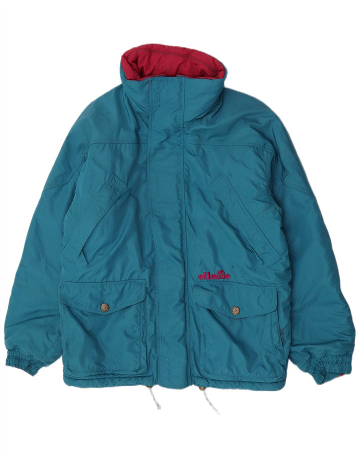 Ellesse Herren-Jacke mit Kapuze, gepolstert, UK 42, XL, Blau, Polyester