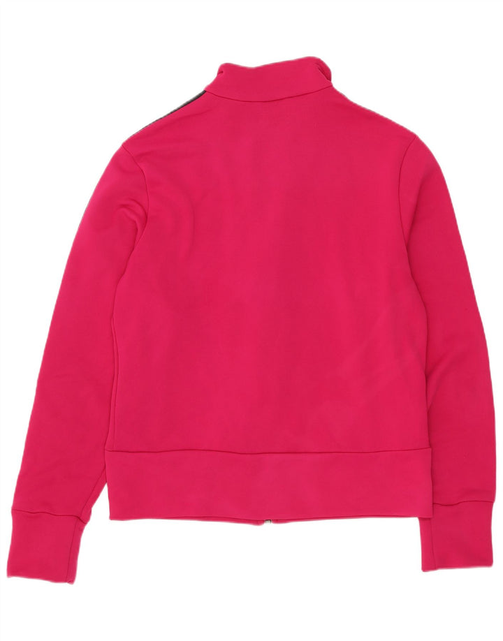 Adidas Damen Trainingsanzug Top Jacke UK 12 Mittelrosa Polyester