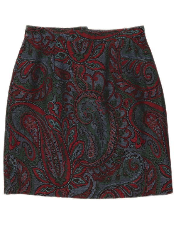 Vintage Damen A-Linienrock W25 XS Mehrfarbig Paisley