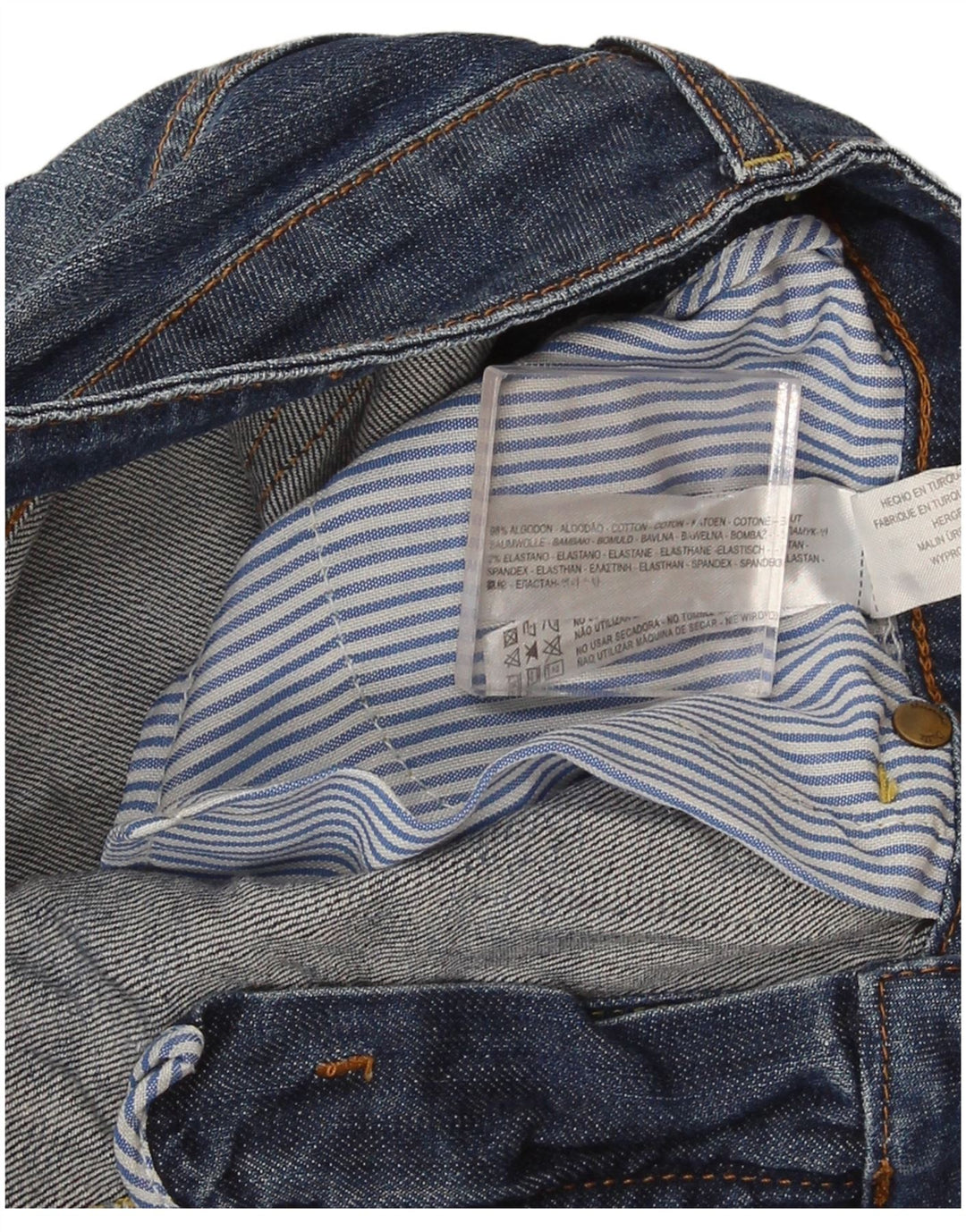 Massimo Dutti Damen Jeansshorts EU 38 Small W28 Blaue Baumwolle