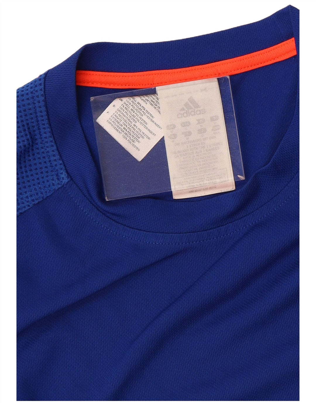 Adidas Herren T-Shirt Top Mittelblaues Polyester