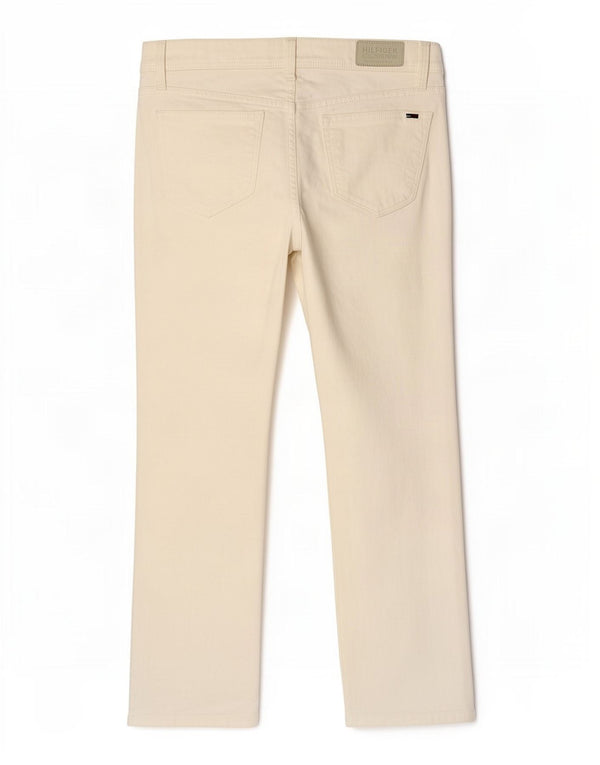 Tommy Hilfiger Damen Straight Jeans W26 L30 Weiße Baumwolle