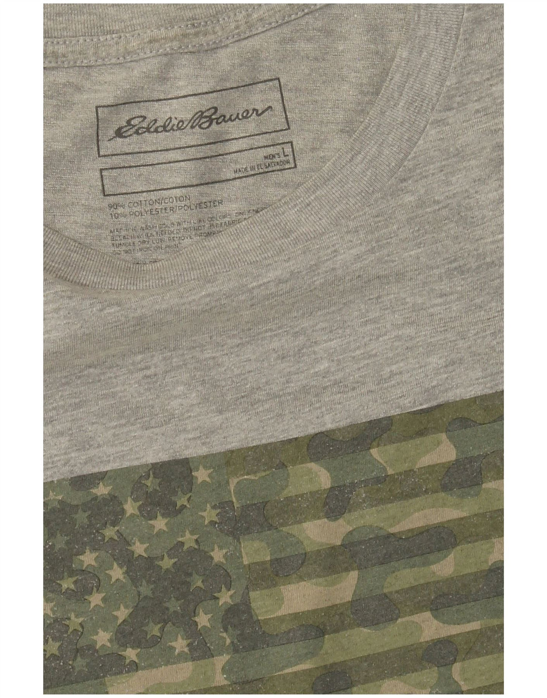 Eddie Bauer Herren-T-Shirt mit Grafik, Größe L, Grau, Baumwolle
