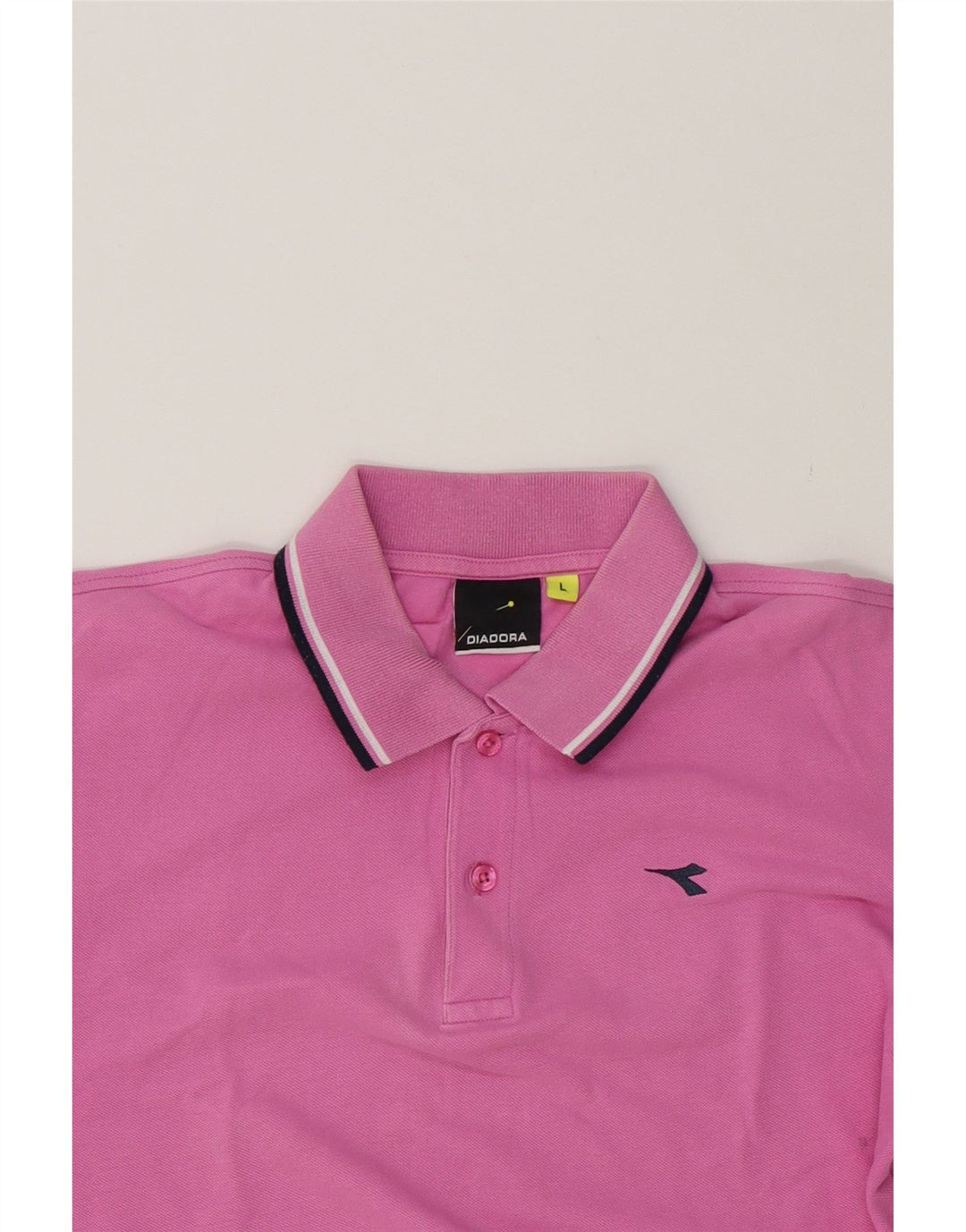 DIADORA Mens Polo Shirt Large Pink Cotton Vintage Diadora and Second-Hand Diadora from Messina Hembry 