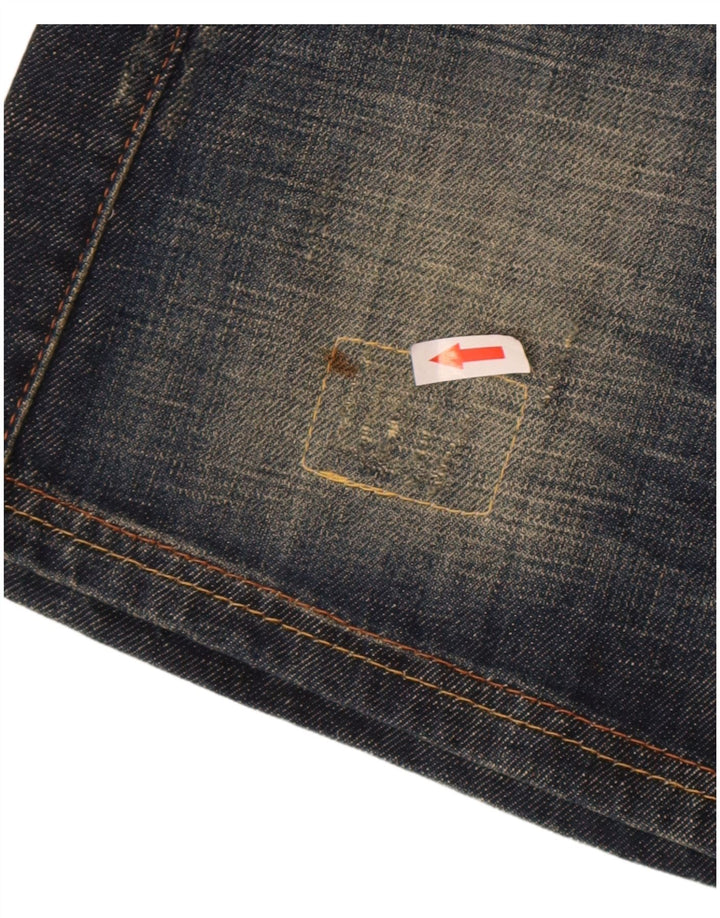 Benetton Damen Mini-Jeansrock IT 44 Medium W32 Marineblau