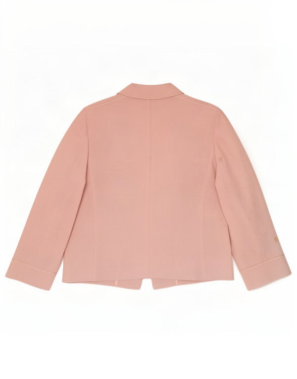 Offene Blazerjacke für Damen von Marella, 3/4-Ärmel, UK 18, XL, Rosa, Triacetat