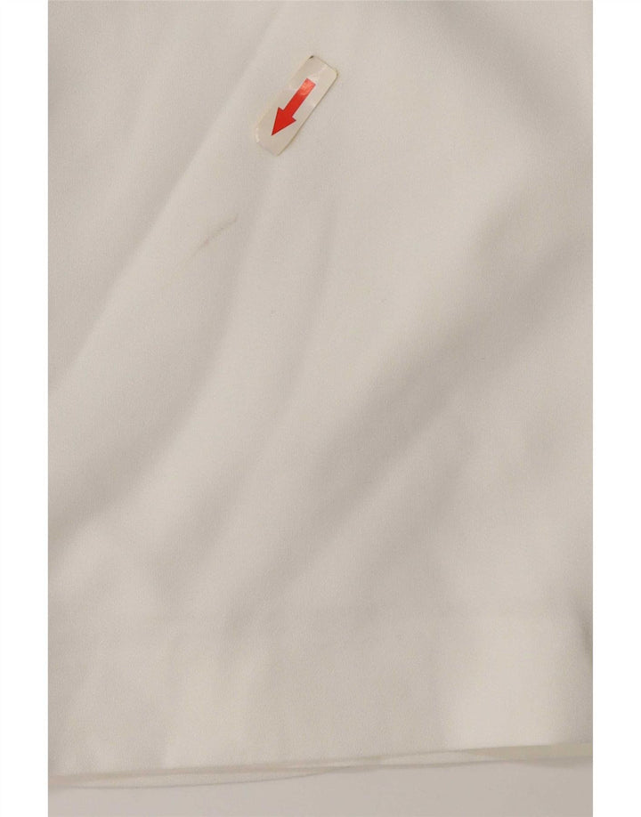 Zara Damen Mini-Schulterkleid, Größe S, Weiß, Polyester
