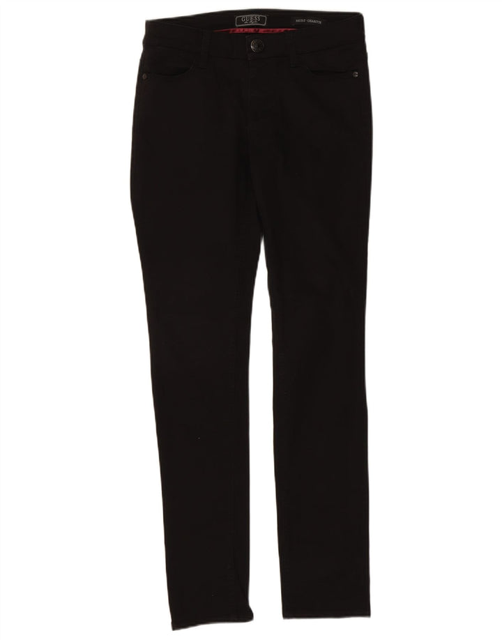 Guess Damen Cigarette Slim Jeans W27 L30 Schwarze Baumwolle