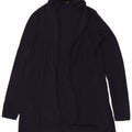 ZARA Damen Longline Open Cardigan Pullover UK 12 Medium Marineblau