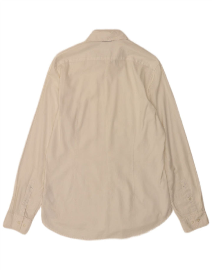 Michael Kors Herren Slim Fit Hemd Größe 39 15 Mittelweiße Baumwolle