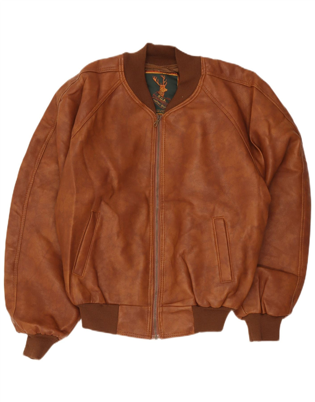 Vintage Herren Lederjacke UK 40 Large Braun