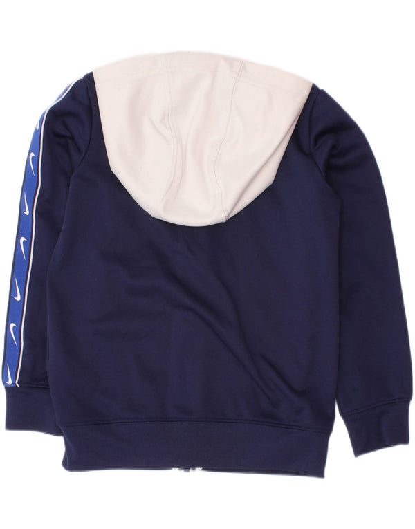 Nike Dri Fit Zip Hoodie-Pullover für Jungen, 4–5 Jahre, Größe S, Marineblau, Farbblock