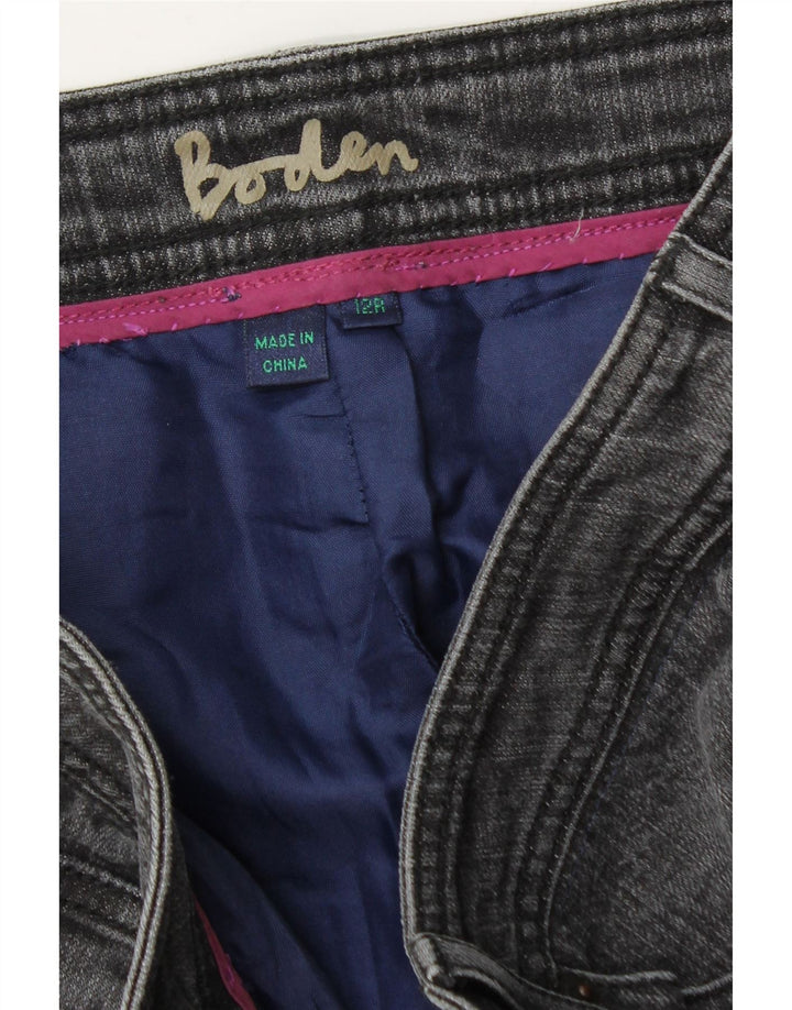 BODEN Damen Jeansrock UK 12 Medium W30 Grau