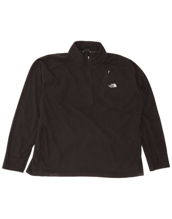 The North Face Herren-Fleecepullover mit Reißverschluss, 2XL, Schwarz, Polyester