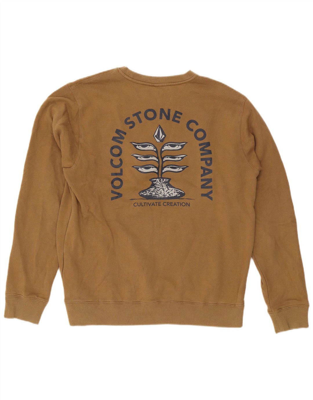 Volcom Herren-Sweatshirt mit Grafik, groß, Khaki, Baumwolle