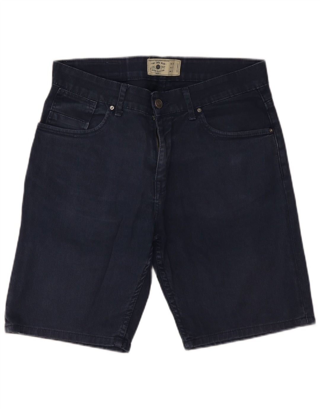 Zara Herren Jeansshorts EU 40 Medium W31 Marineblau