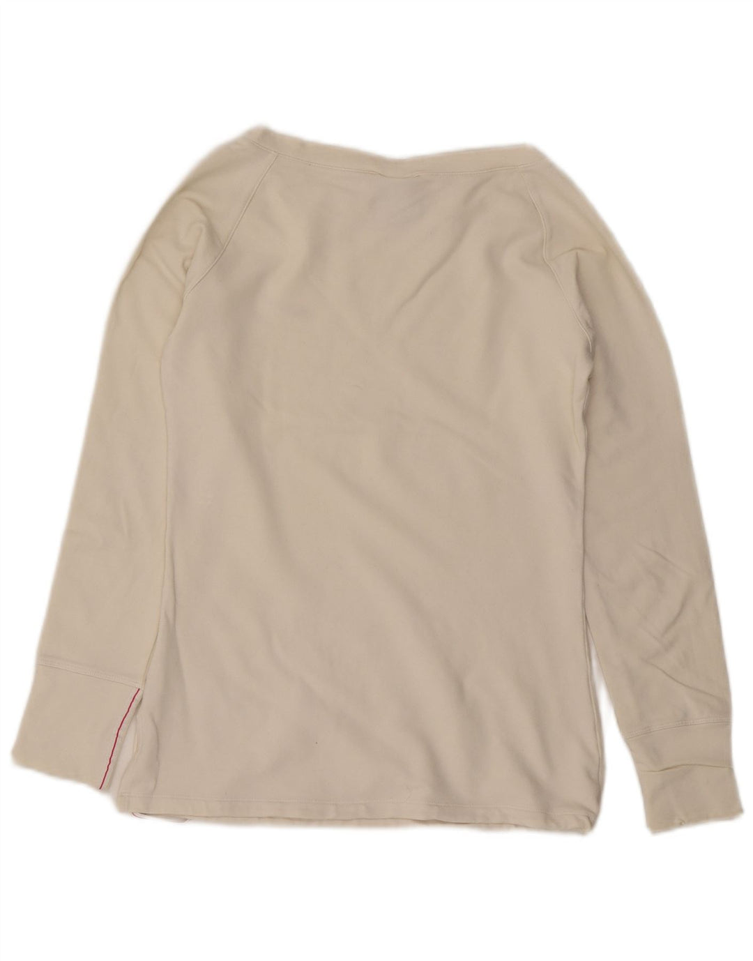 Nike Damen Top Langarm UK 10/12 Mittelweiße Baumwolle