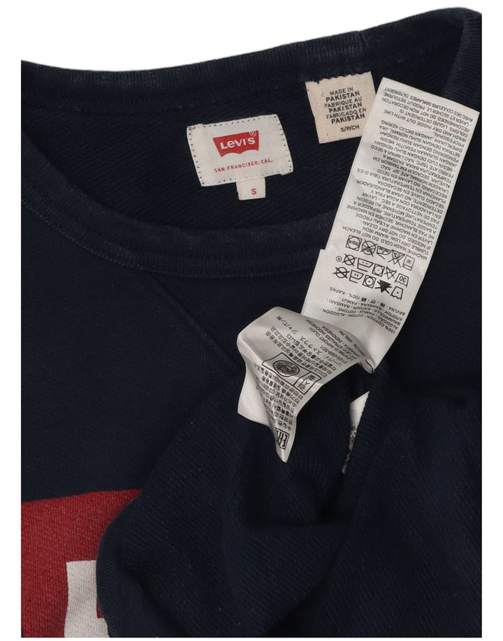 LEVI'S Herren-Sweatshirt mit Grafik, Größe S, marineblaue Baumwolle