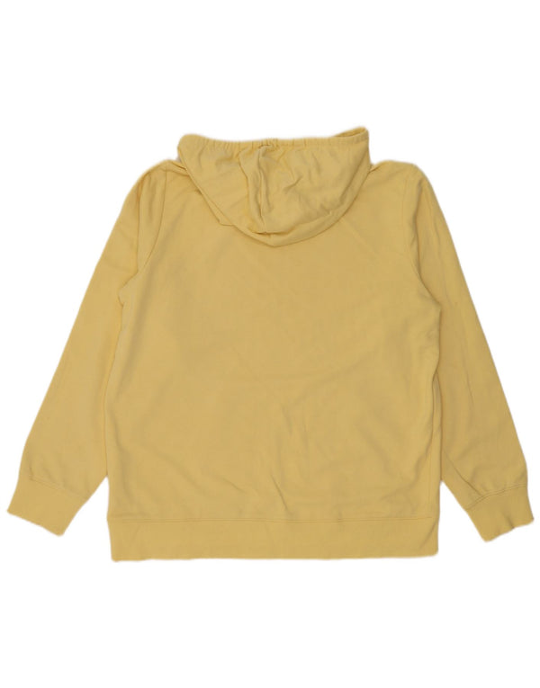 Champion Womens Graphic Hoodie Pullover UK 20 2XL gelbe Baumwolle
