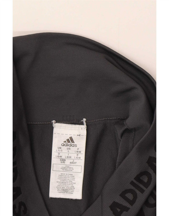 Adidas Damen Graphic Leggings UK 16/18 Large Grau Polyester