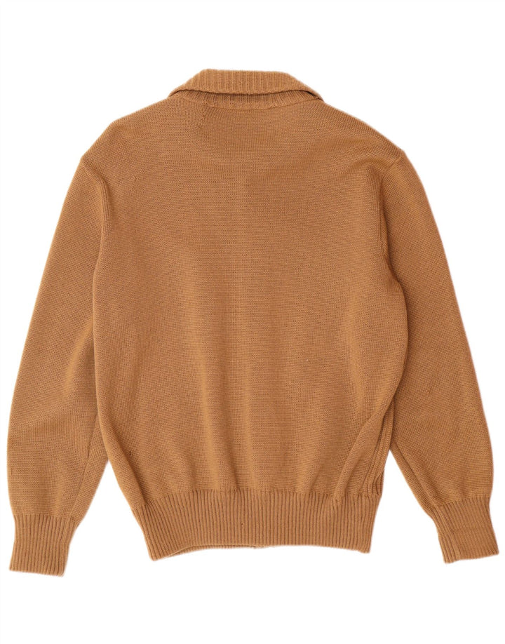 VINTAGE Herren Strickjacke IT 54 XL Braune Wolle