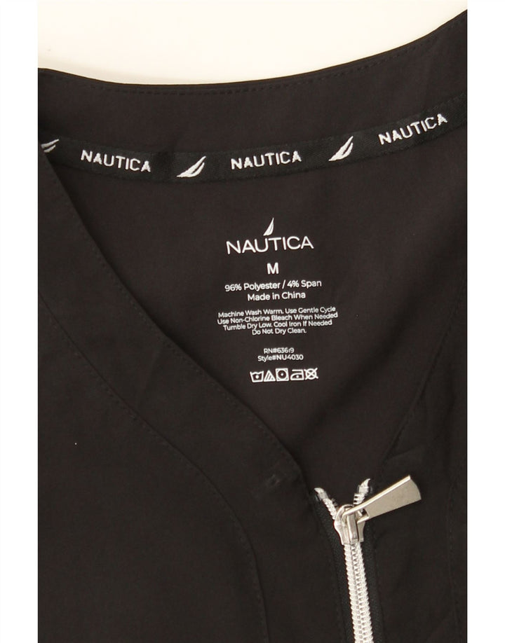 NAUTICA Damen Blusenoberteil UK 14 Mittelschwarzes Polyester