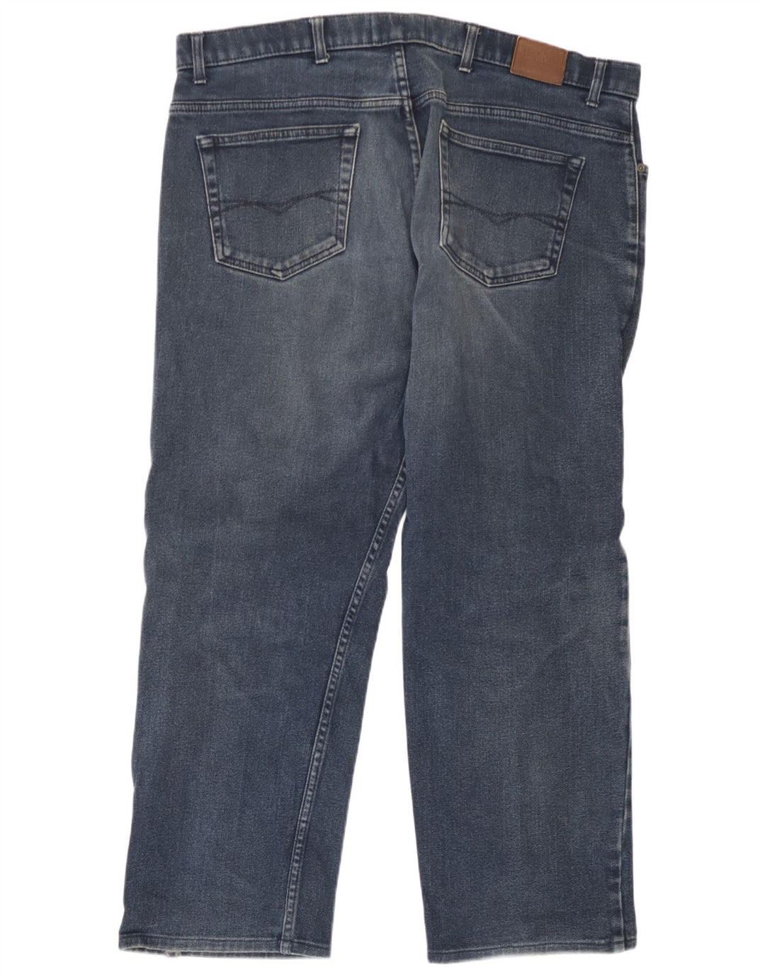 Marks & Spencer Herren Regular Straight Jeans W40 L26 Blaue Baumwolle