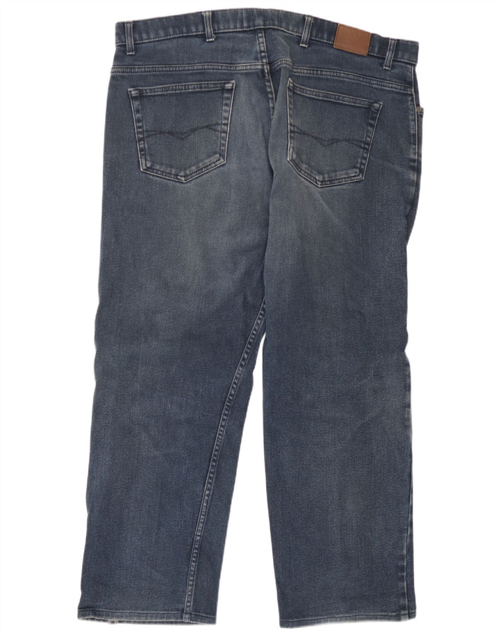 Marks & Spencer Herren Regular Straight Jeans W40 L26 Blaue Baumwolle