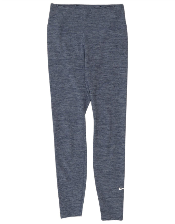 Nike Damen Dri Fit Leggings UK 8 Small Blau