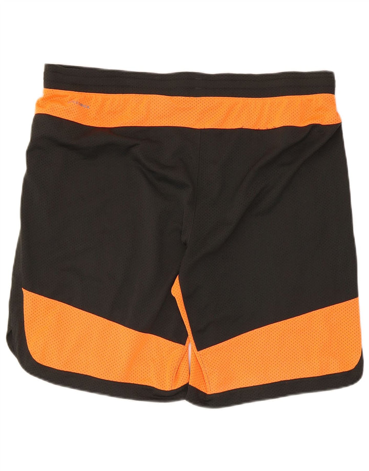 Reebok Herren Grafik-Sportshorts Mittelorangefarbenes Colourblock-Polyester