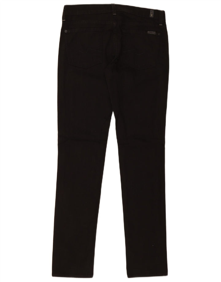 7 FOR ALL MANKIND Slim-Jeans für Damen, W29, L33, schwarze Baumwolle