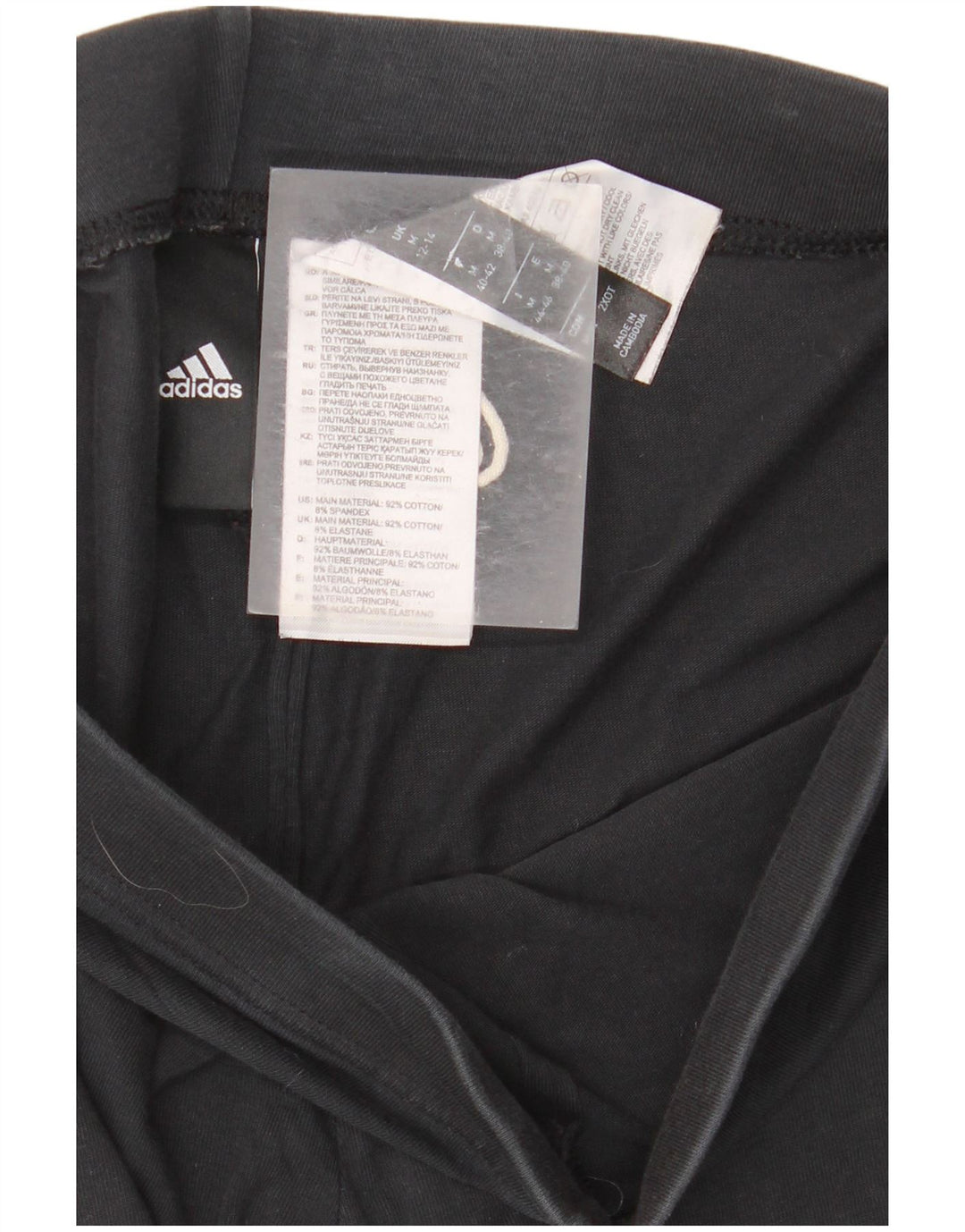 Adidas Damen Graphic Leggings UK 12 Mittelschwarze Baumwolle