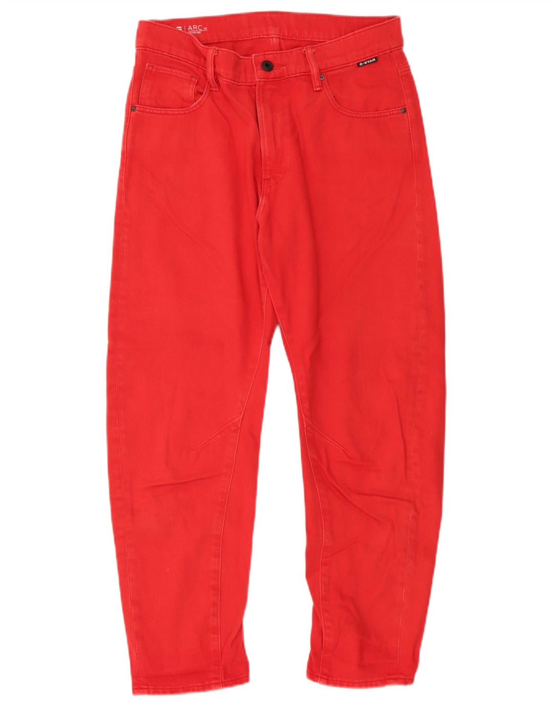 G-Star Herren 3D Arc verkürzte Jeans W25 L25 rote Baumwolle