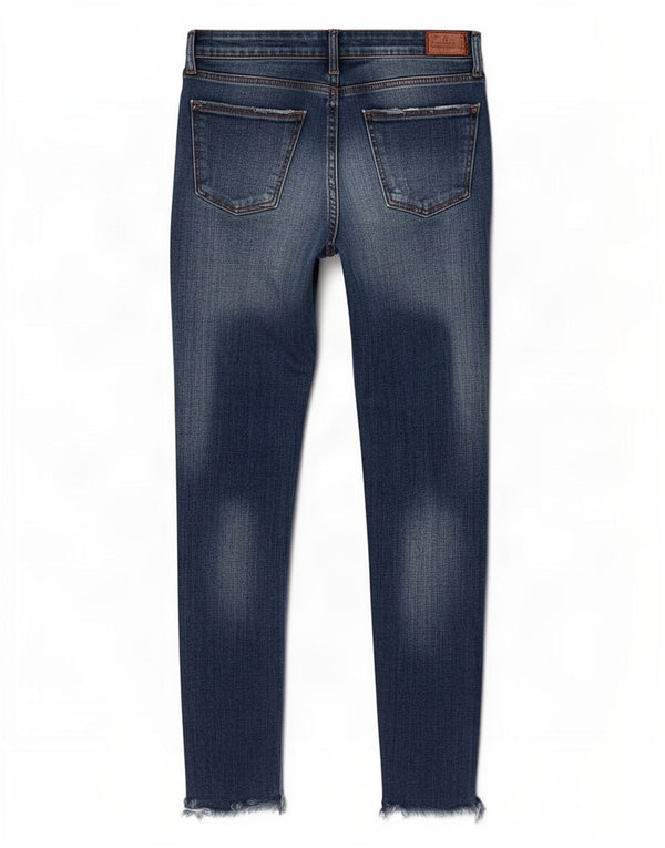 Zara Damen Distressed Skinny Jeans EU 34 2XS W24 L26 Blau