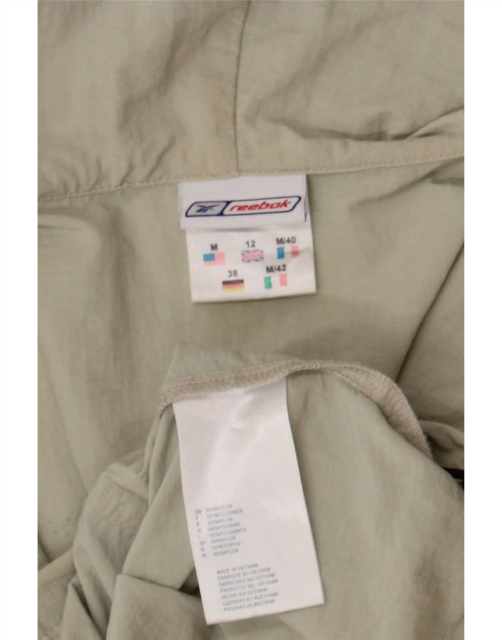 Reebok Damen Kapuzen-Regenjacke UK 12 Medium Beige Nylon