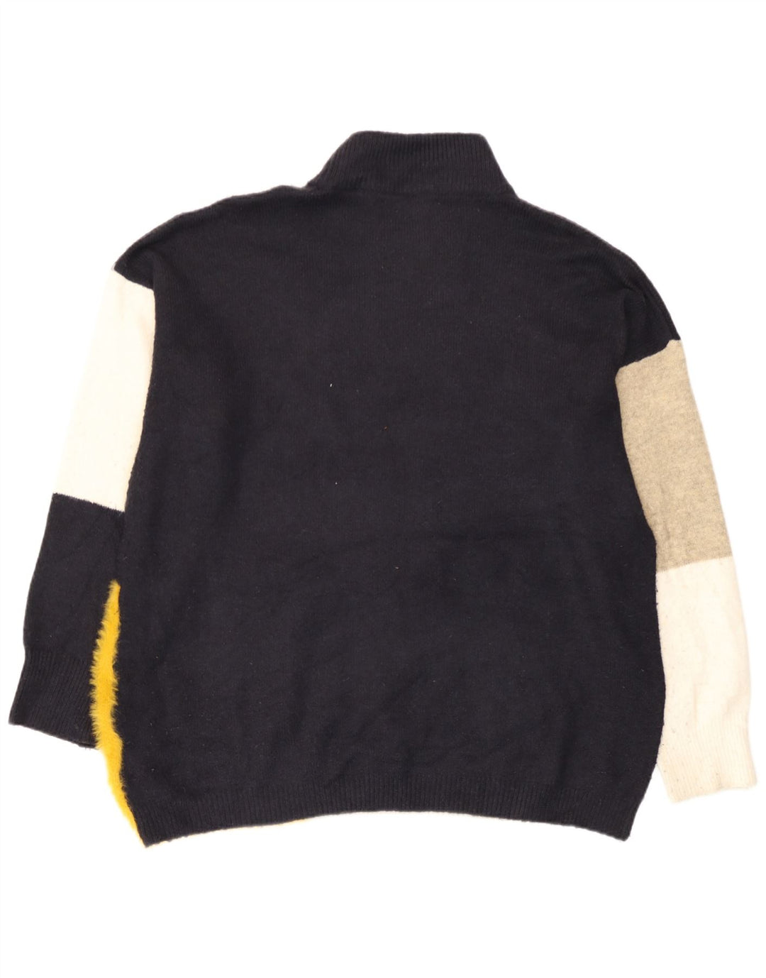 Marks & Spencer Herren-Pullover mit Rollkragen, groß, Marineblau, Farbblock