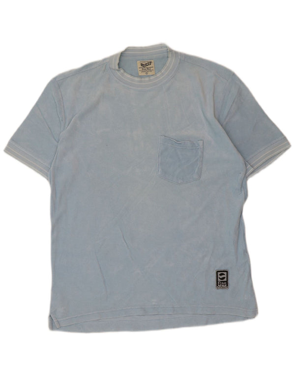 Gas Herren T-Shirt Top Large Blau Baumwolle