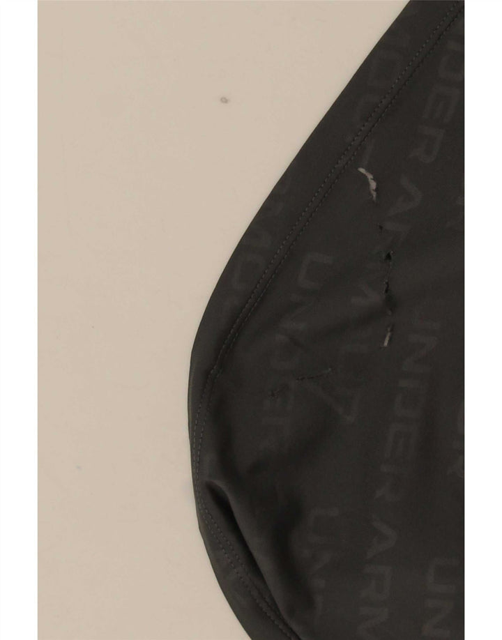 Under Armour Herren-Trainingsanzugoberteil mit grafischem Reißverschluss und Halsausschnitt, mittelgraues Polyester