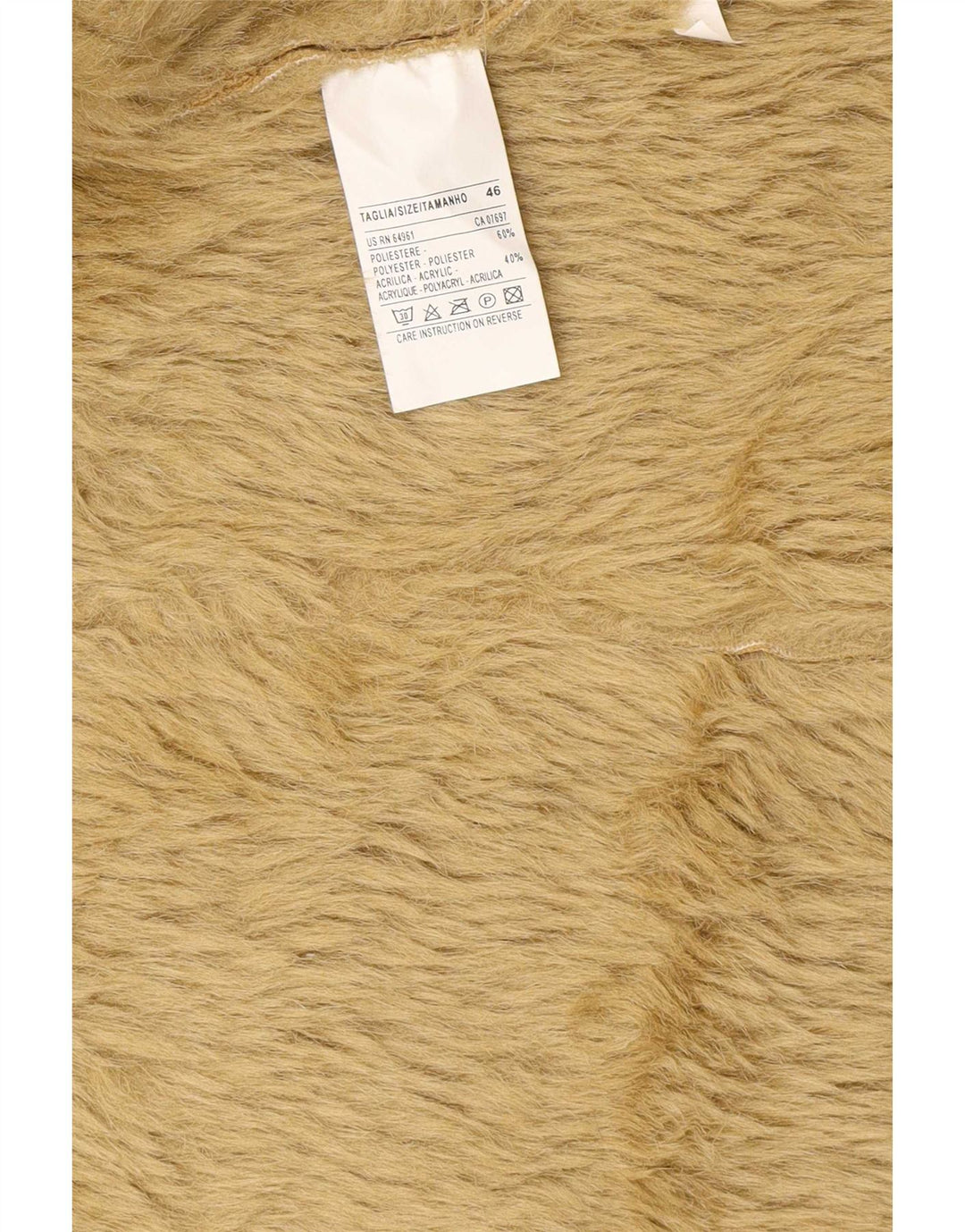 Benetton Damen Sherpa Jacke IT 46 Large Grün Polyester