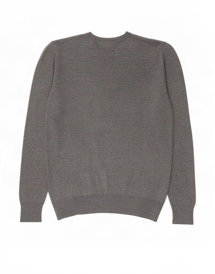 Zara Herren V-Ausschnitt Pullover Pullover XL Grau