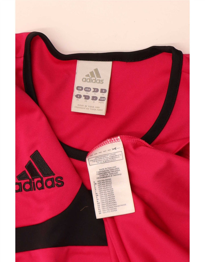 Adidas Herren Climalite T-Shirt Top Mittelrosa Farbblock Polyester