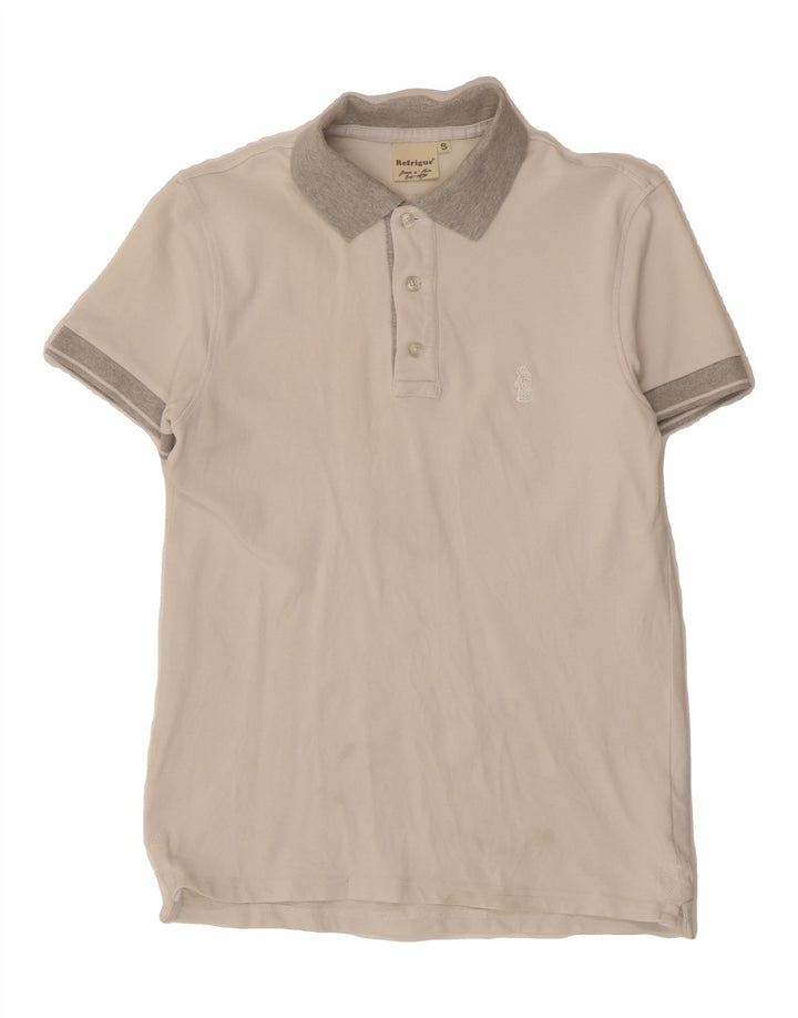 REFRIGUE Mens Polo Shirt Small White Cotton Vintage Refrigue and Second-Hand Refrigue from Messina Hembry 