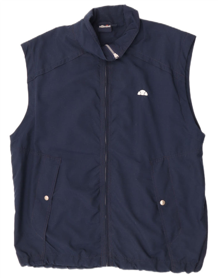 Ellesse Herren ärmellose Trainingsjacke, IT-Größe 52, Größe L, Marineblau