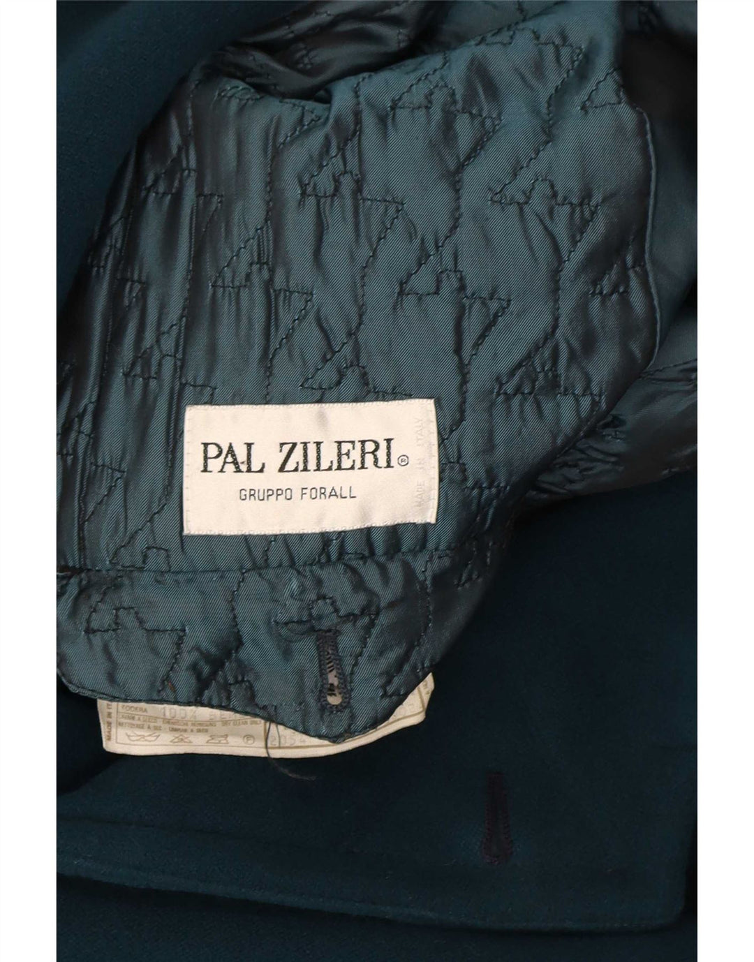 Pal Zileri Herren-Dufflecoat mit Kapuze IT 52 XL, blaue Wolle
