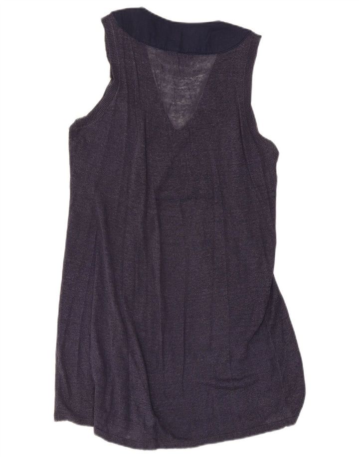 Max Mara Damen Wochenendweste Top UK 8 Small Marineblau