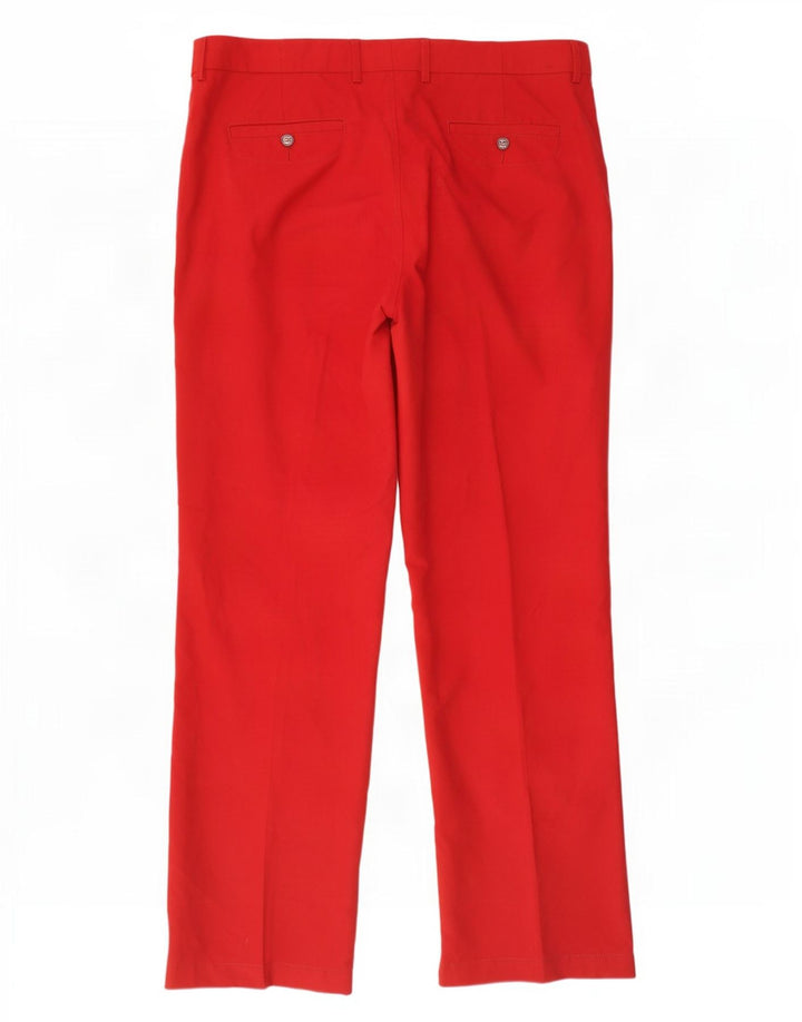 Gerade Anzughose für Herren von Kartel, W38, L33, rotes Polyester