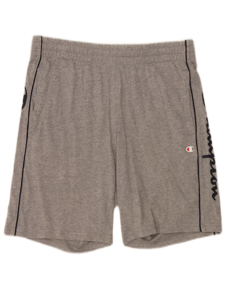 Champion Herren Sportshorts mit Grafik, Größe S, Grau, Baumwolle